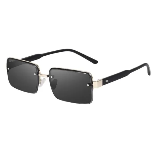 Silver_Black_unisex_Rim_less_sunglasses_for_men_and_women