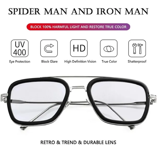Silver_unisex_iron_man_sunglasses_with_anti_blue_rays_lenses_For_Men