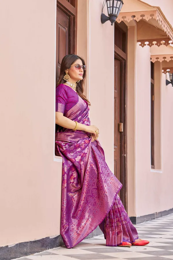 Purple_Silk_Sarees_With_Blouse_Piece_For_Women