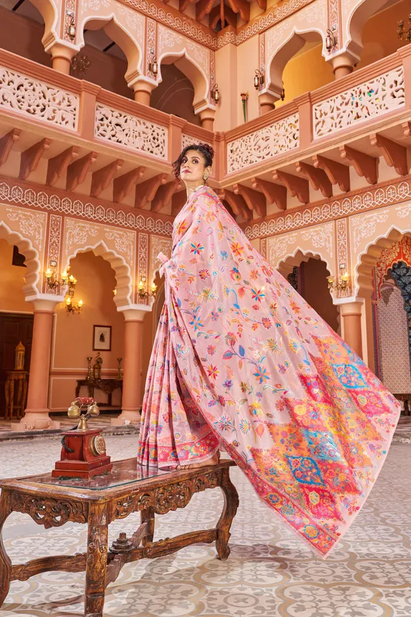 Pink_Cotton_Sarees_With_Blouse_Piece_For_Women