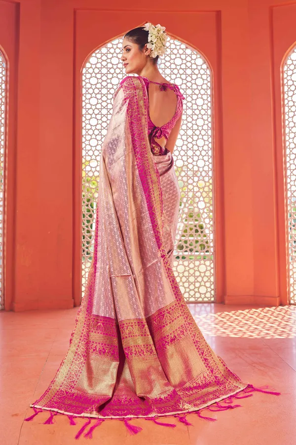 Pink_Silk_Sarees_With_Blouse_Piece_For_Women