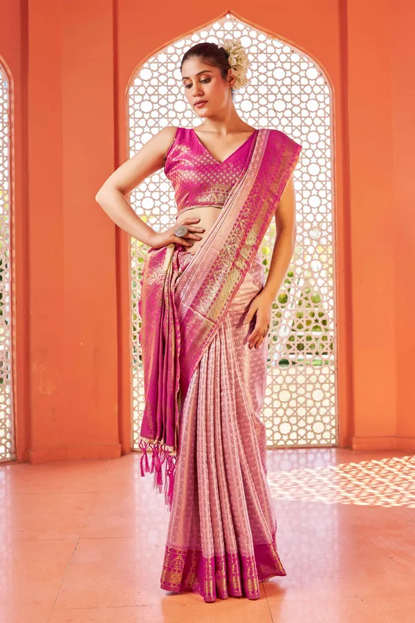 Pink_Silk_Sarees_With_Blouse_Piece_For_Women