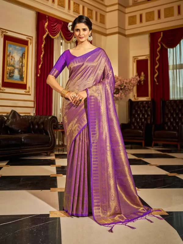 Purple_Silk_Sarees_With_Blouse_Piece_For_Women