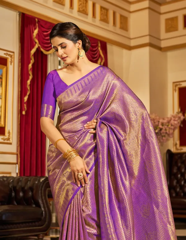 Purple_Silk_Sarees_With_Blouse_Piece_For_Women