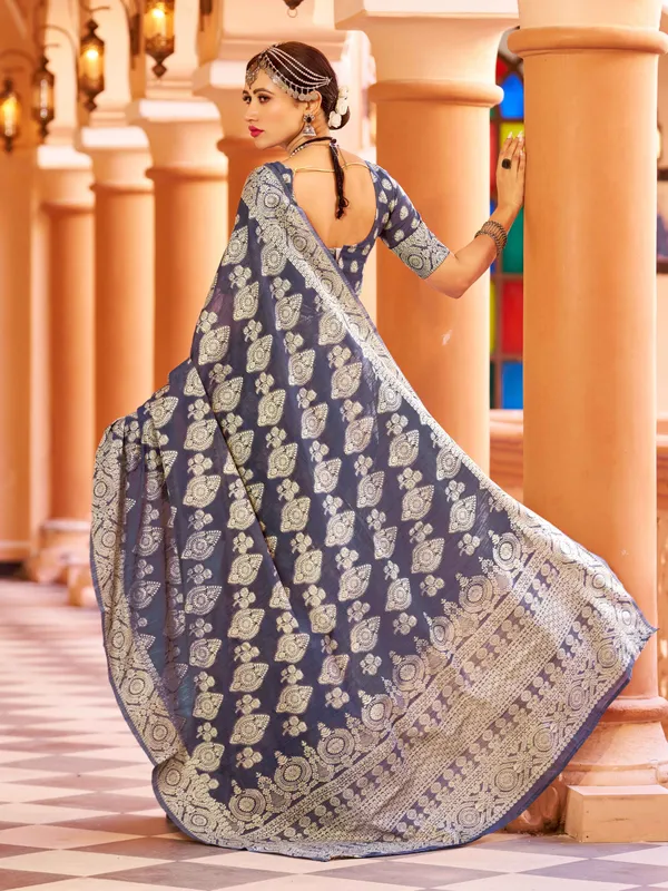 Blue_Cotton_Sarees_With_Blouse_Piece_For_Women