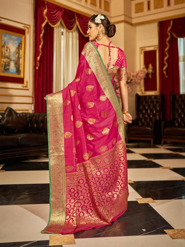 Pink_Cotton_Sarees_With_Blouse_Piece_For_Women