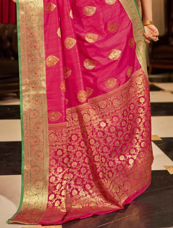 Pink_Cotton_Sarees_With_Blouse_Piece_For_Women