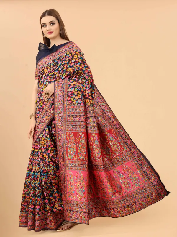 Blue_Cotton_Sarees_With_Blouse_Piece_For_Women