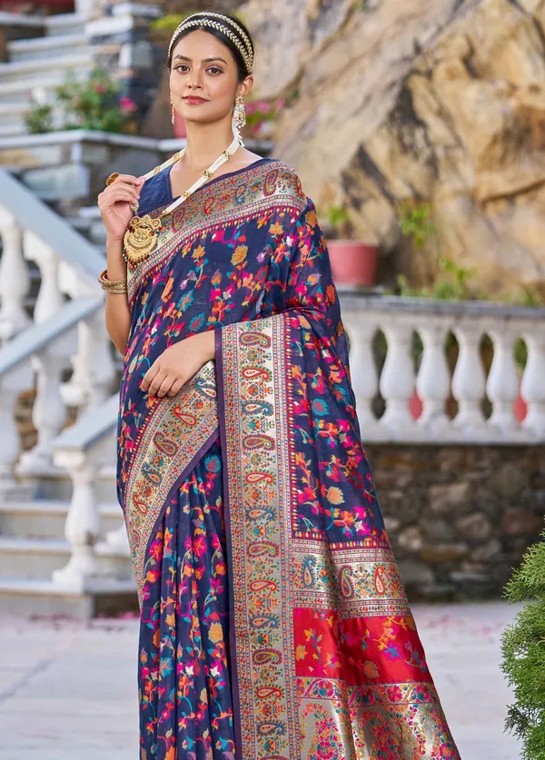 Blue_Cotton_Sarees_With_Blouse_Piece_For_Women