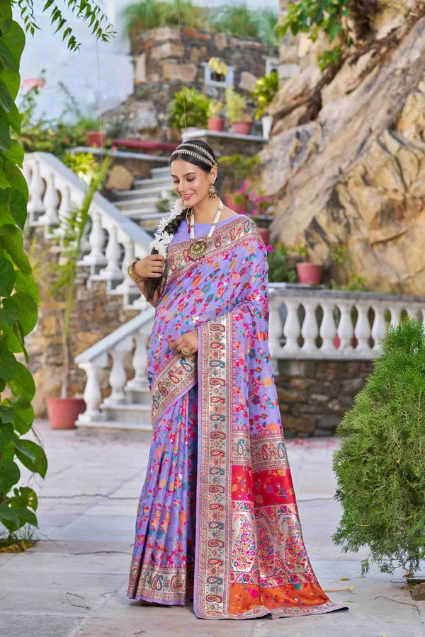 Purple_Cotton_Sarees_With_Blouse_Piece_For_Women