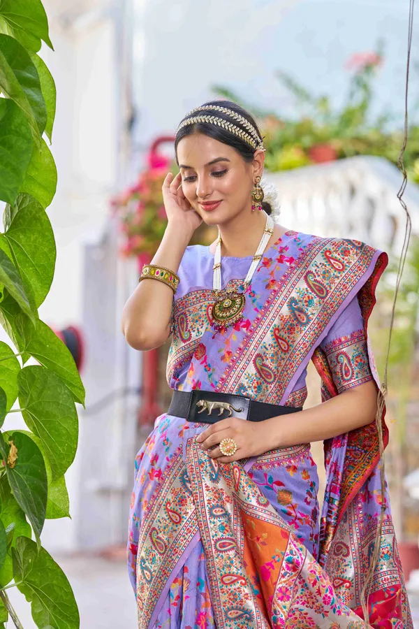 Purple_Cotton_Sarees_With_Blouse_Piece_For_Women