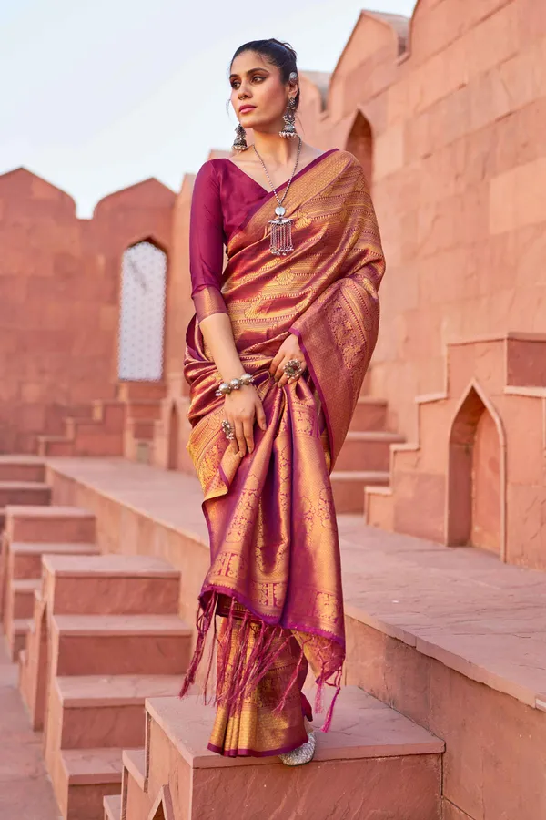 Purple_Silk_Sarees_With_Blouse_Piece_For_Women