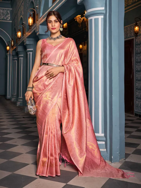 Pink_Silk_Sarees_With_Blouse_Piece_For_Women