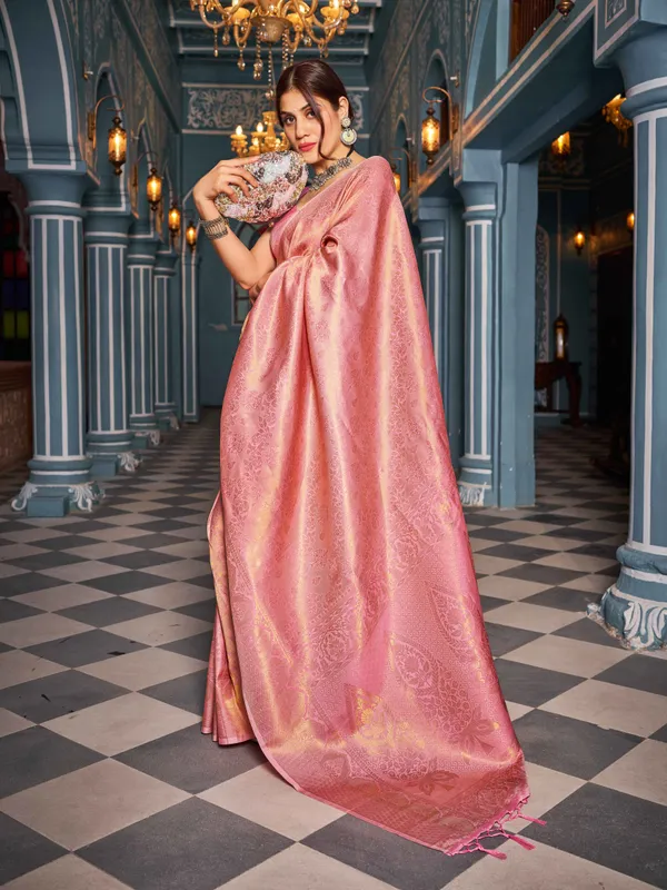 Pink_Silk_Sarees_With_Blouse_Piece_For_Women