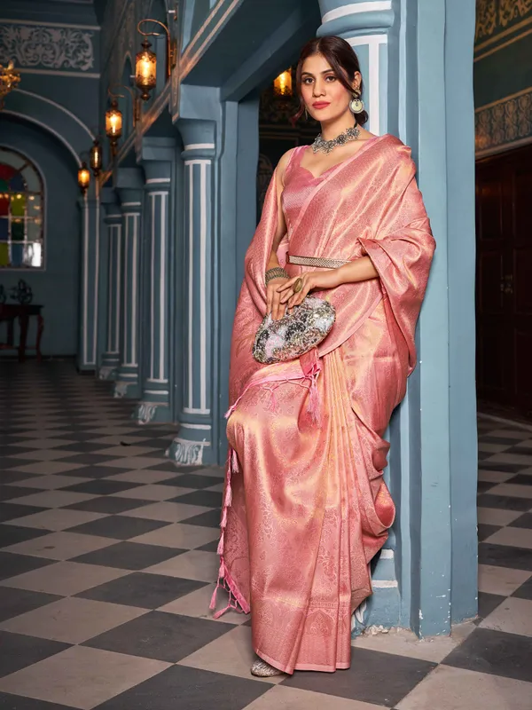 Pink_Silk_Sarees_With_Blouse_Piece_For_Women
