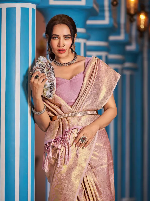 Purple_Silk_Sarees_With_Blouse_Piece_For_Women