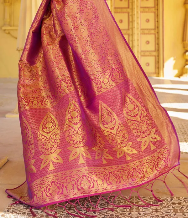 Wine_Silk_Sarees_With_Blouse_Piece_For_Women