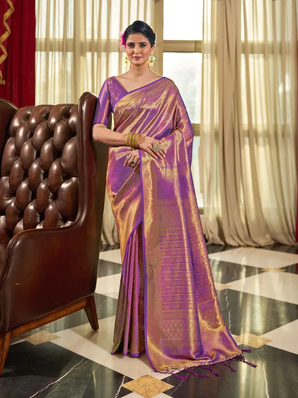 Purple_Silk_Sarees_With_Blouse_Piece_For_Women
