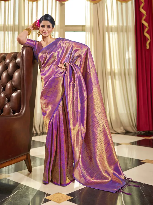 Purple_Silk_Sarees_With_Blouse_Piece_For_Women