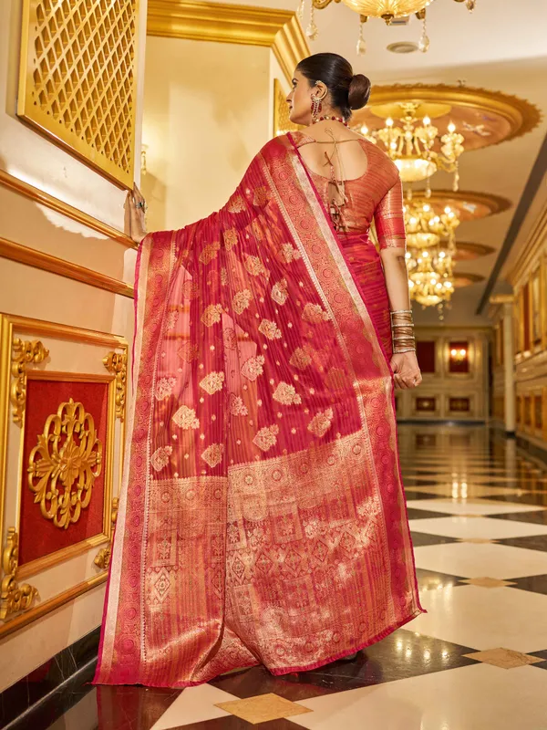Rani_Organza_Sarees_With_Blouse_Piece_For_Women