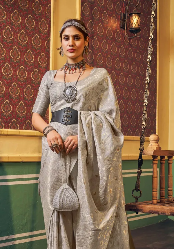 Grey_Silk_Sarees_With_Blouse_Piece_For_Women