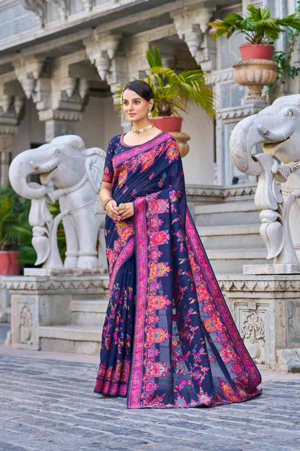 Blue_Cotton_Sarees_With_Blouse_Piece_For_Women