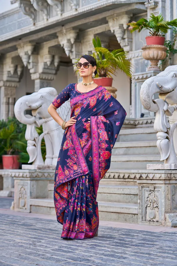 Blue_Cotton_Sarees_With_Blouse_Piece_For_Women