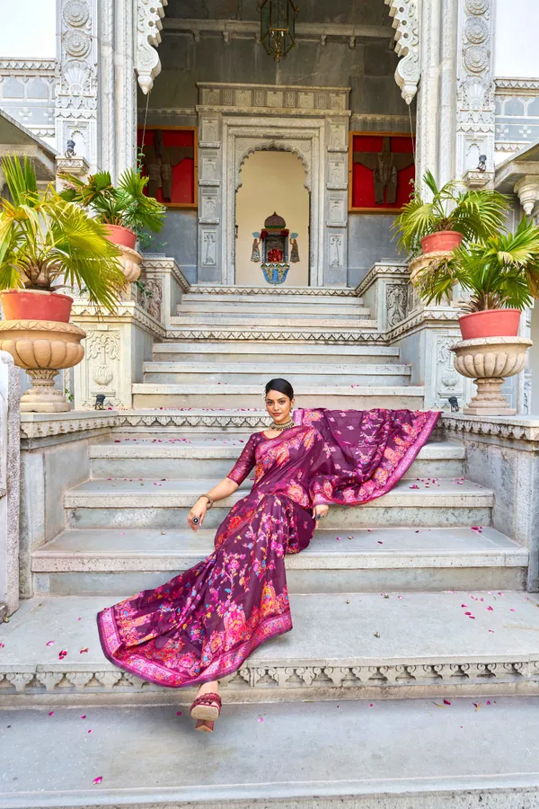 Purple_Cotton_Sarees_With_Blouse_Piece_For_Women