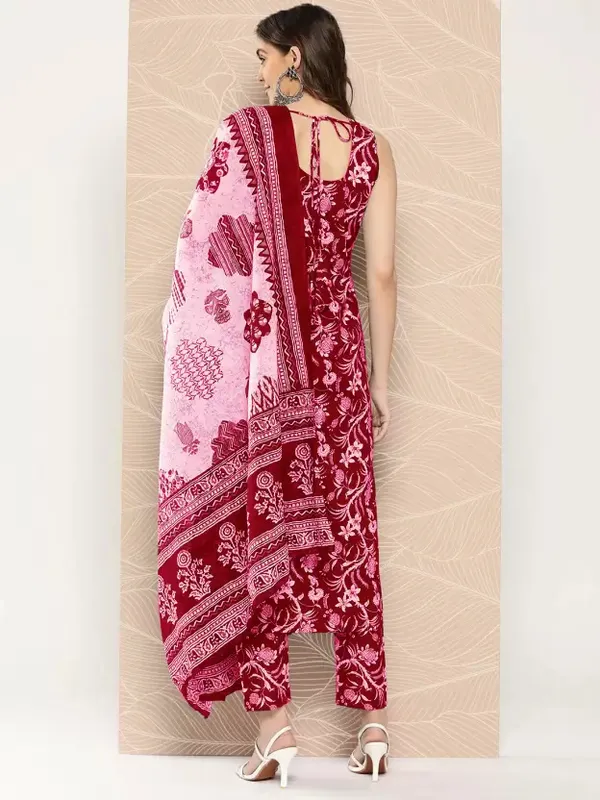 Red_Women_Kurta_Pant_Set_With_Dupatta