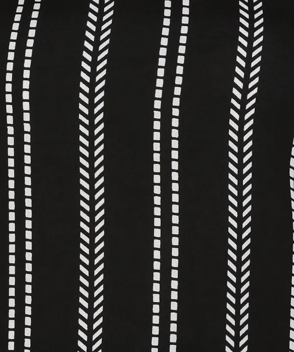 Black_Striped_Sleeveless_Viscose_Rayon_Kurta_Pant_Set_For_Women