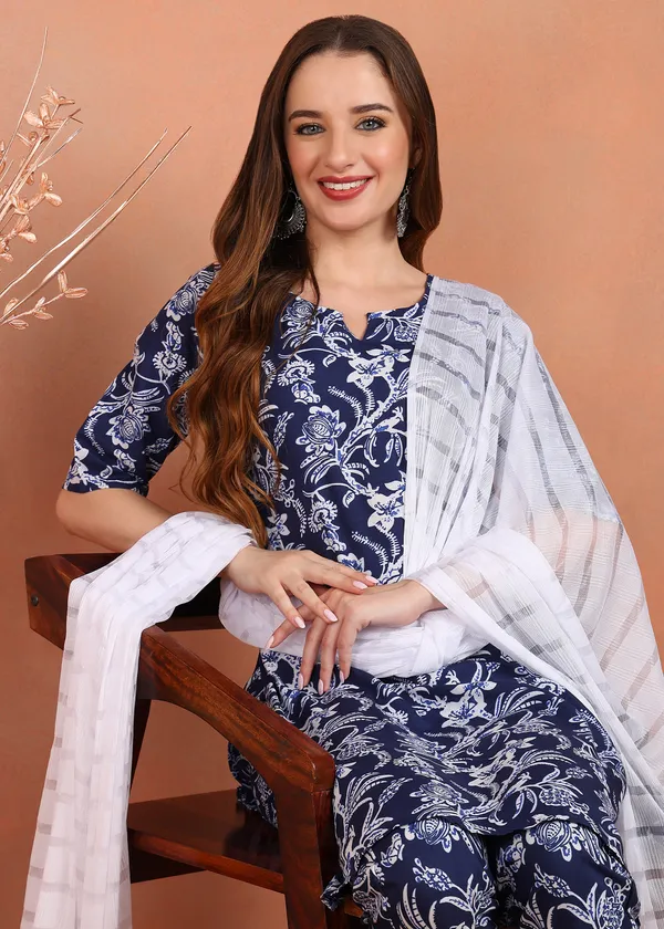 Blue_Cotton_Blend_Kurta_Pant_Dupatta_Set_For_Women