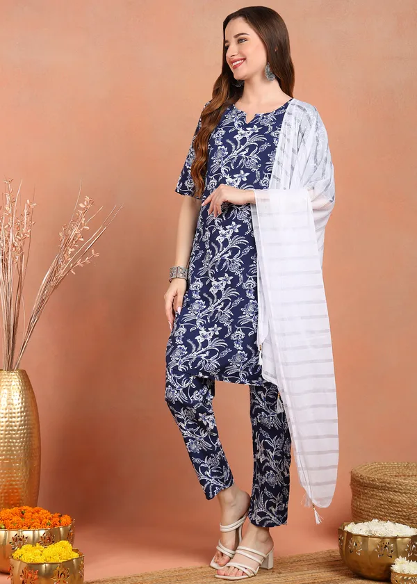 Blue_Cotton_Blend_Kurta_Pant_Dupatta_Set_For_Women