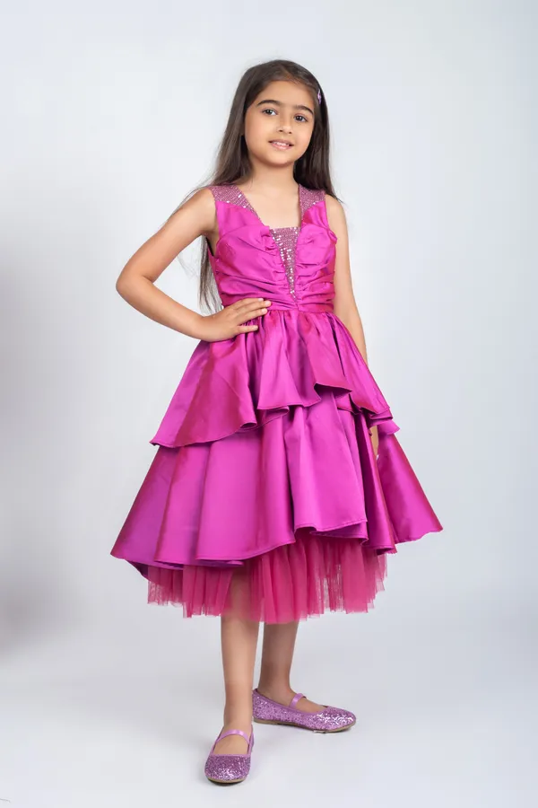 Hot_Pink_Premium_Quality_Dress_For_Kids_Girls
