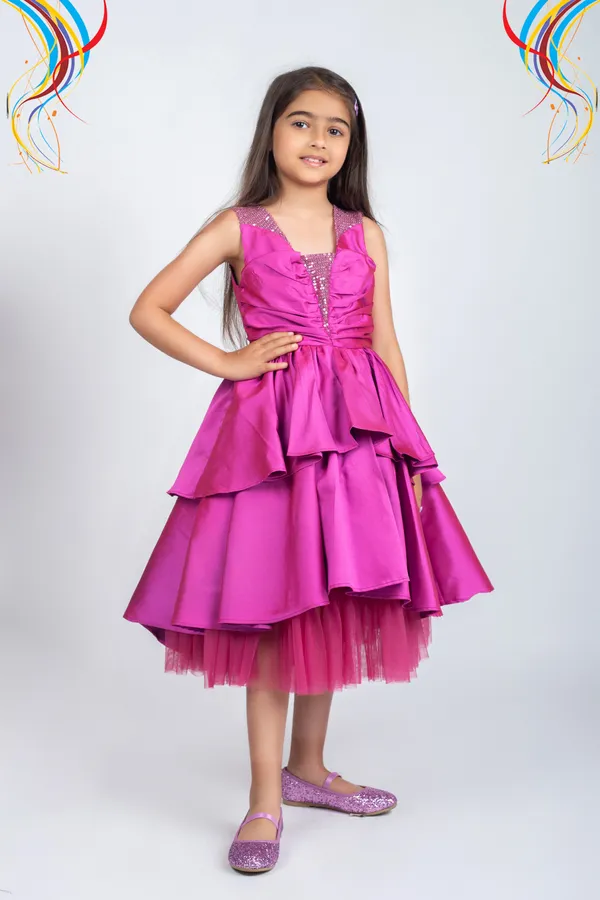 Hot_Pink_Premium_Quality_Dress_For_Kids_Girls
