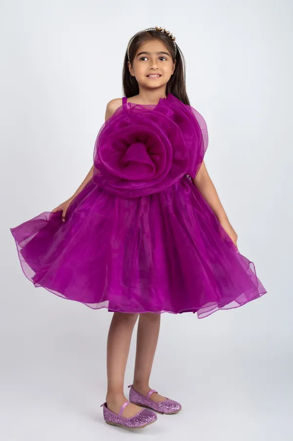 Wine_Premium_Quality_Dress_For_Kids_Girls