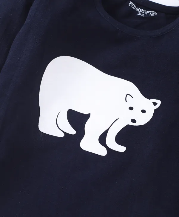 Kids_Premium_Cotton_Full_Sleeves_Bear_Printed_Tshirt_&_Pyjama_Set_-_Navy_Blue