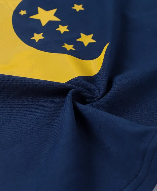Kids_Premium_Cotton_Full_Sleeves_Moon_Printed_Tshirt_Pyjama_Set_-_Navy_Blue