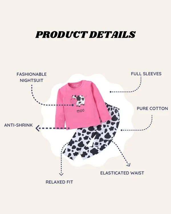 Girls_Premium_Cotton_Full_Sleeves_Typographic_Printed_Tshirt_&_Pyjama_Set_-_Pink_&_Off_White