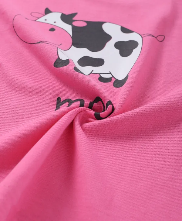 Girls_Premium_Cotton_Full_Sleeves_Typographic_Printed_Tshirt_&_Pyjama_Set_-_Pink_&_Off_White