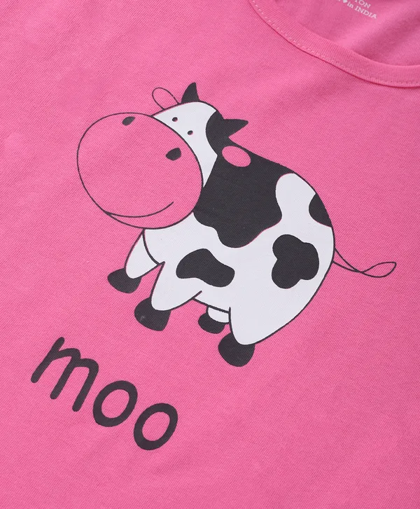 Girls_Premium_Cotton_Full_Sleeves_Typographic_Printed_Tshirt_&_Pyjama_Set_-_Pink_&_Off_White