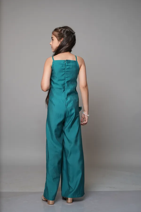 Jelly_Jones_Green_silk_jumpsuit_with_ruffled_flower.