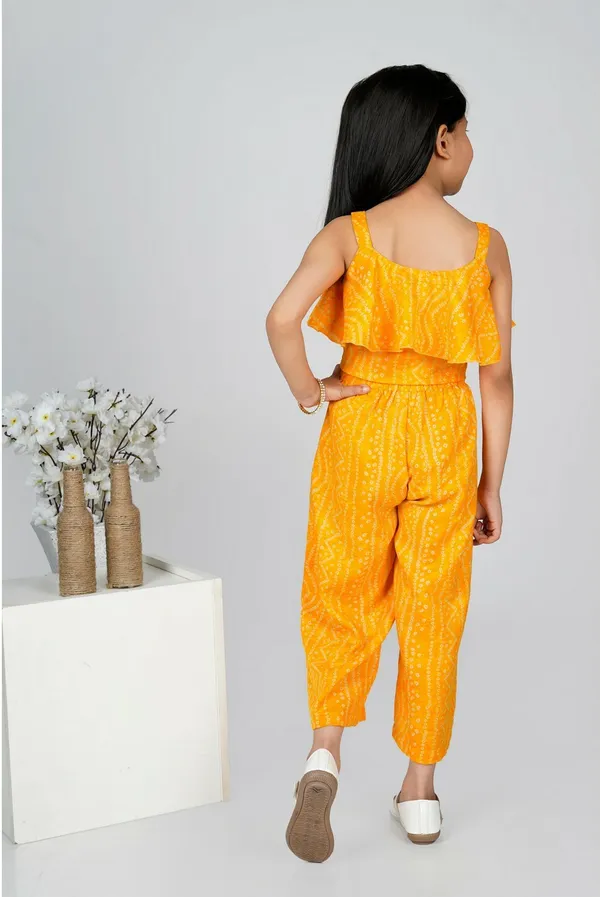 Yellow_Printed_Casual_Casual_Top_Pant_For_Girls