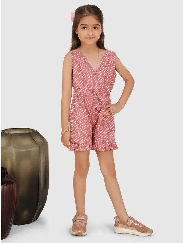 Pink_Premium_Quality_Striped_Jumpsuit_For_Girls