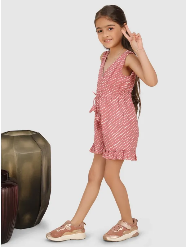 Pink_Premium_Quality_Striped_Jumpsuit_For_Girls