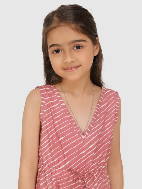 Pink_Premium_Quality_Striped_Jumpsuit_For_Girls