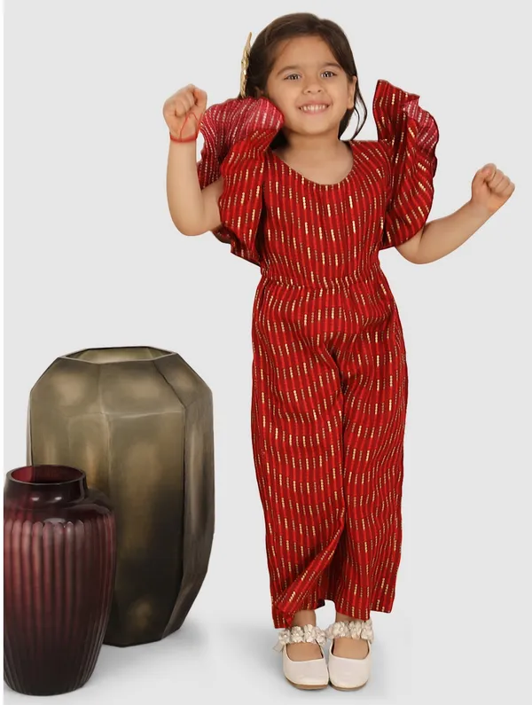Maroon_Premium_Quality_Printed_Jumpsuit_For_Girls