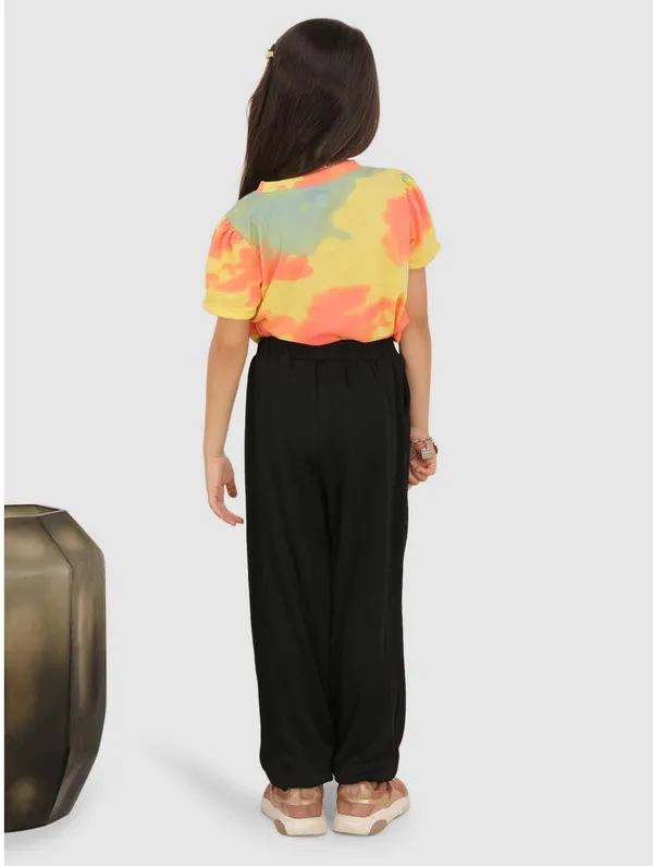 Multicolor_Solid_Casual_Casual_T-Shirt_Trouser_For_Girls