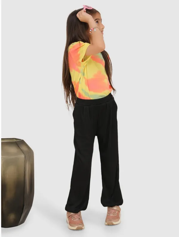 Multicolor_Solid_Casual_Casual_T-Shirt_Trouser_For_Girls