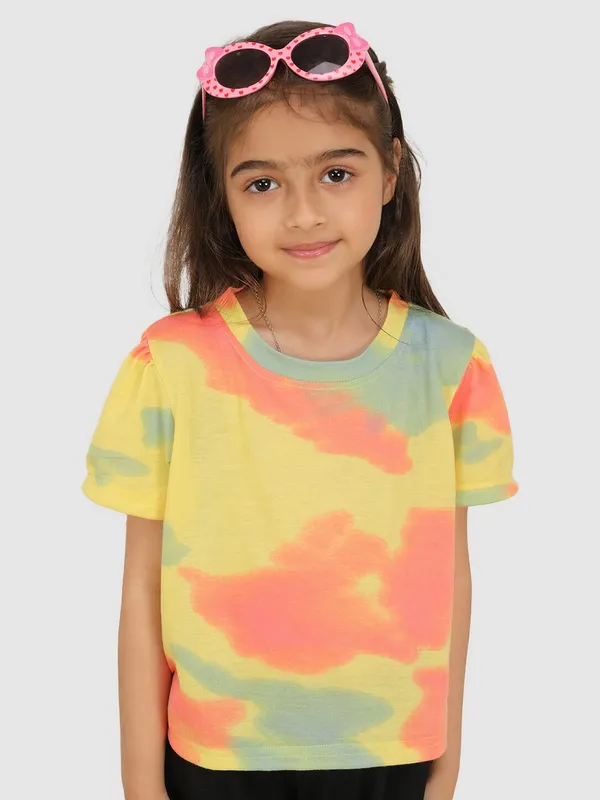 Multicolor_Solid_Casual_Casual_T-Shirt_Trouser_For_Girls