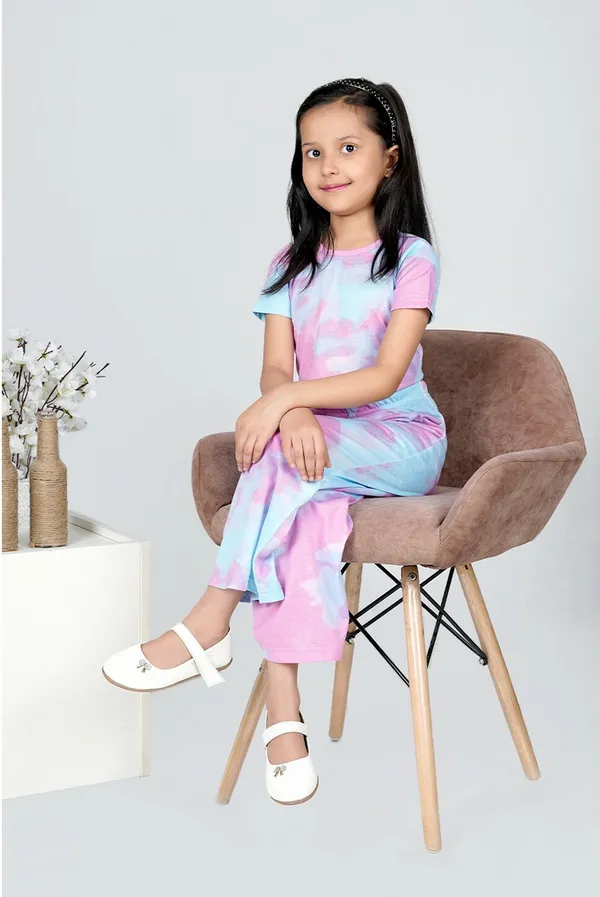 Blue_Printed_Casual_Casual_Top_Pant_For_Girls